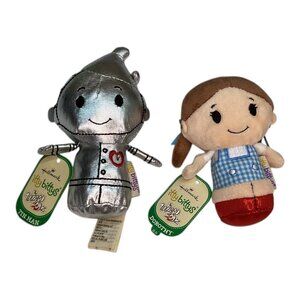 Hallmark 2014 Wizard Of Oz Itty Bittys‎  Plush Dolls Dorothy & Tin Man - NWT